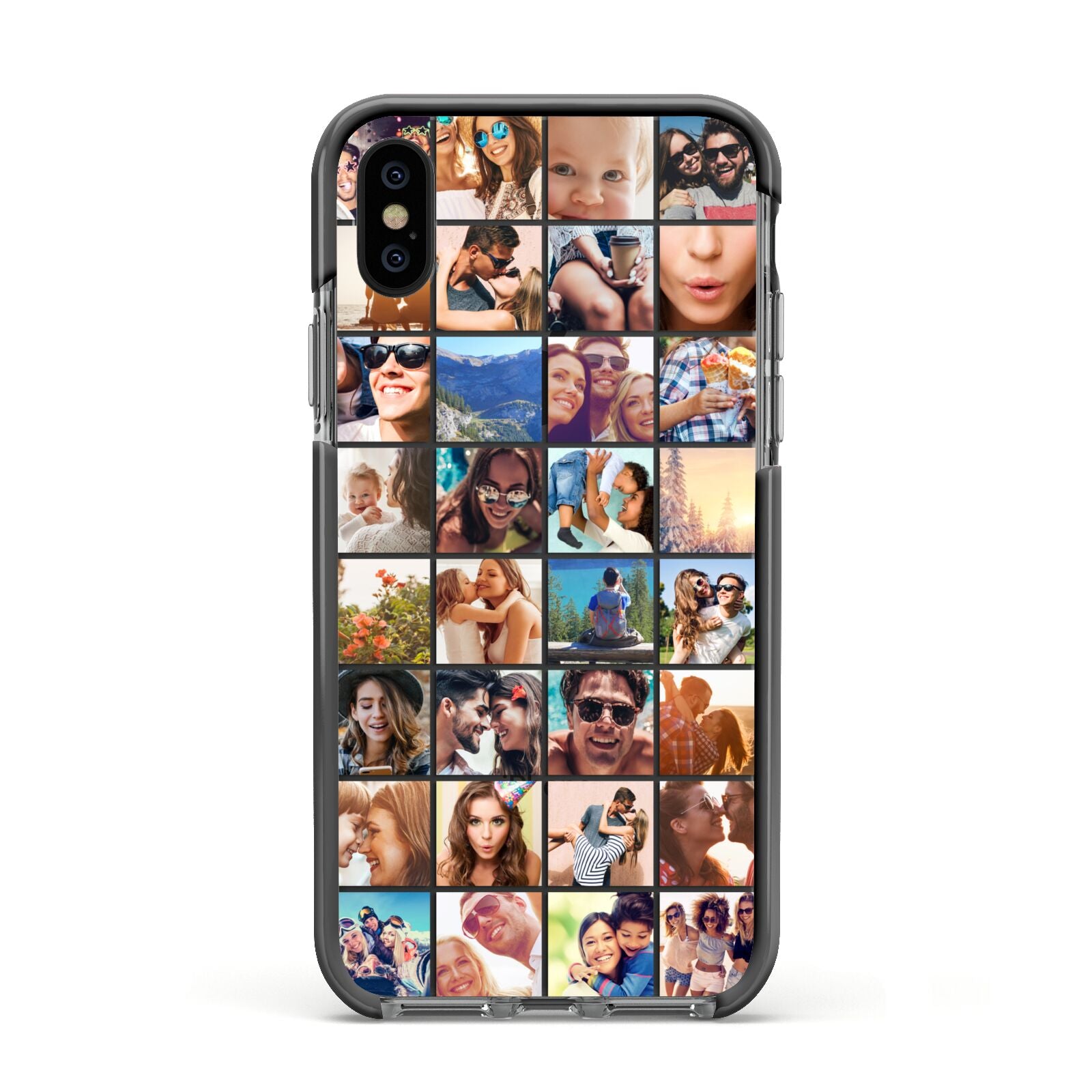 Ultimate Photo Montage Upload Apple iPhone Xs Impact Case Black Edge on Black Phone