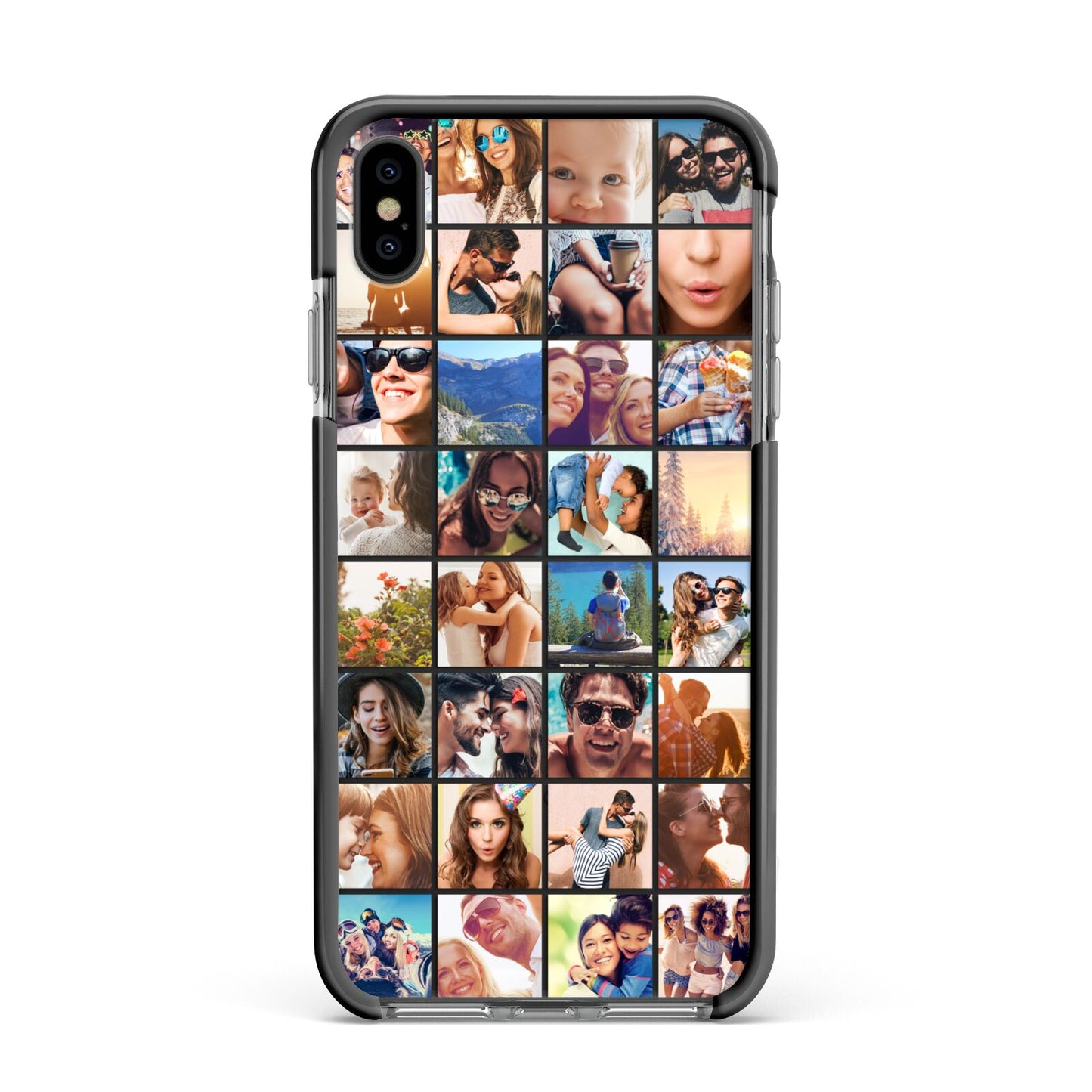Ultimate Photo Montage Upload Apple iPhone Xs Max Impact Case Black Edge on Black Phone