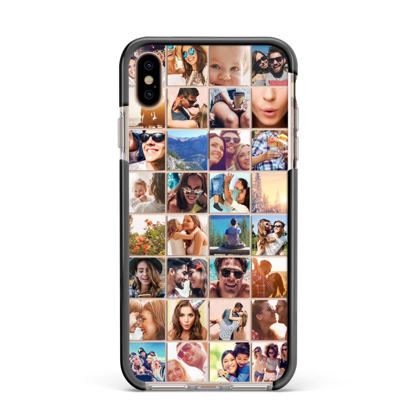 Ultimate Photo Montage Upload Apple iPhone Xs Max Impact Case Black Edge on Gold Phone