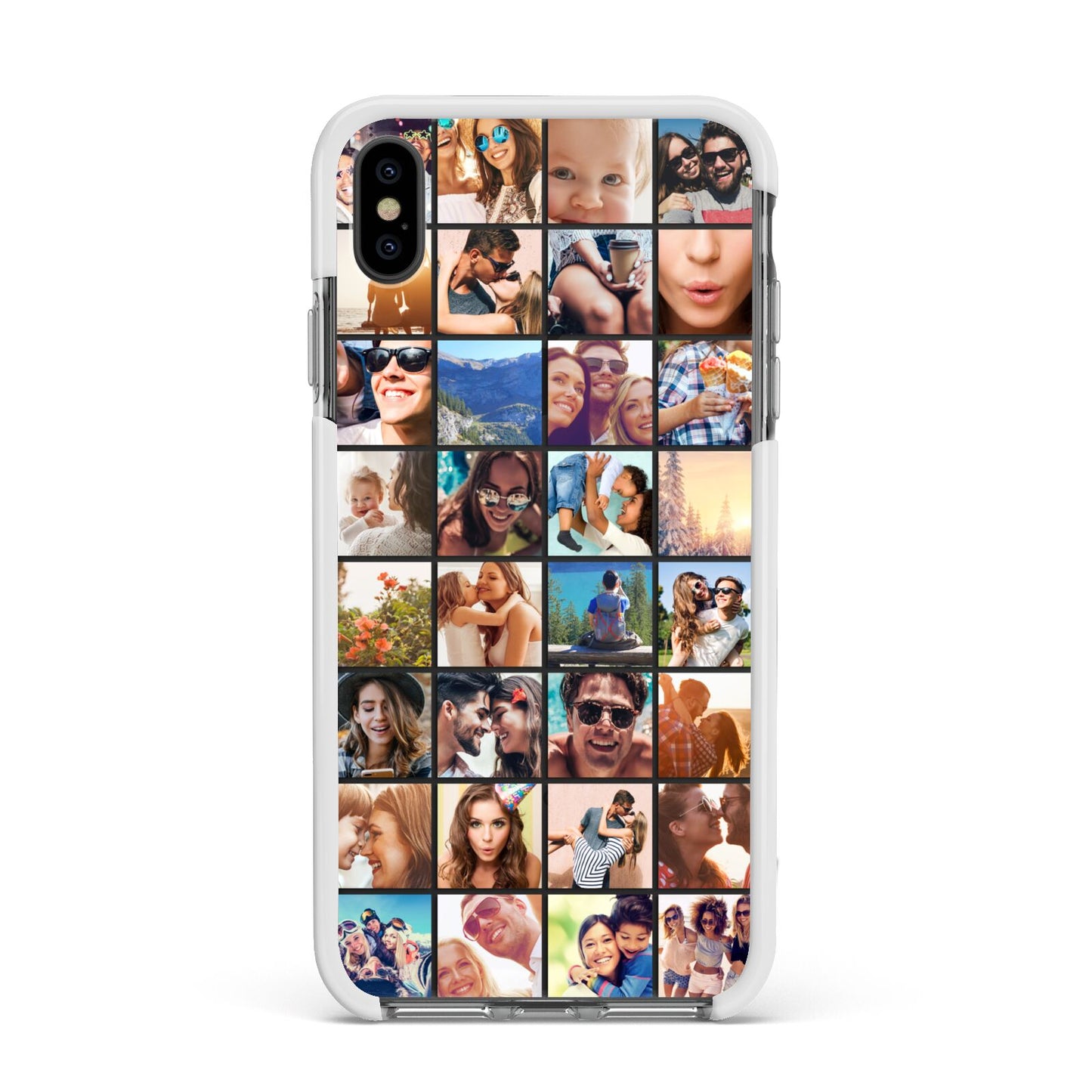 Ultimate Photo Montage Upload Apple iPhone Xs Max Impact Case White Edge on Black Phone