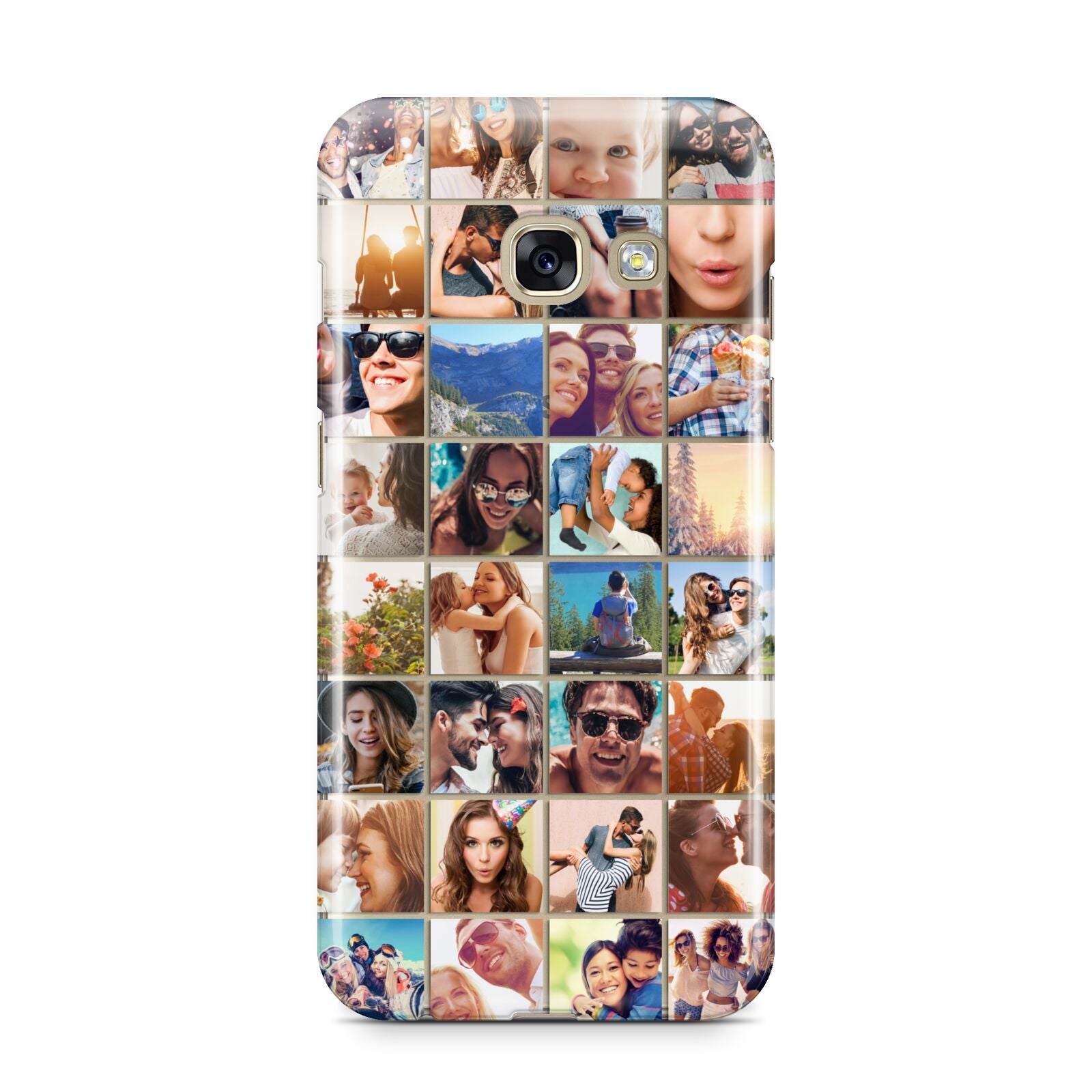 Ultimate Photo Montage Upload Samsung Galaxy A3 2017 Case on gold phone