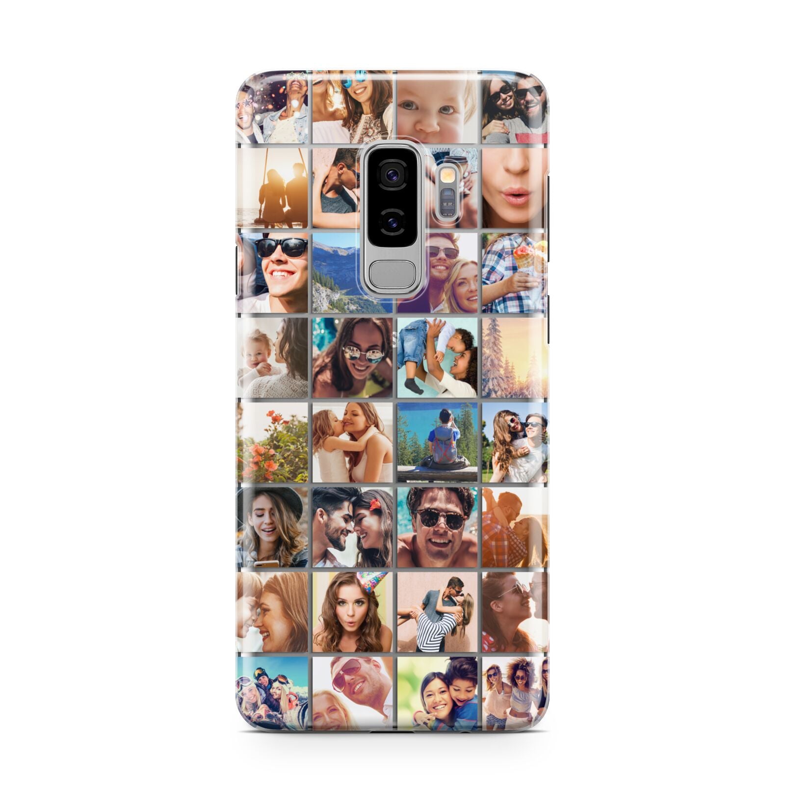 Ultimate Photo Montage Upload Samsung Galaxy S9 Plus Case on Silver phone