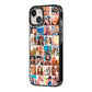 Ultimate Photo Montage Upload iPhone 14 Black Impact Case Side Angle on Silver phone