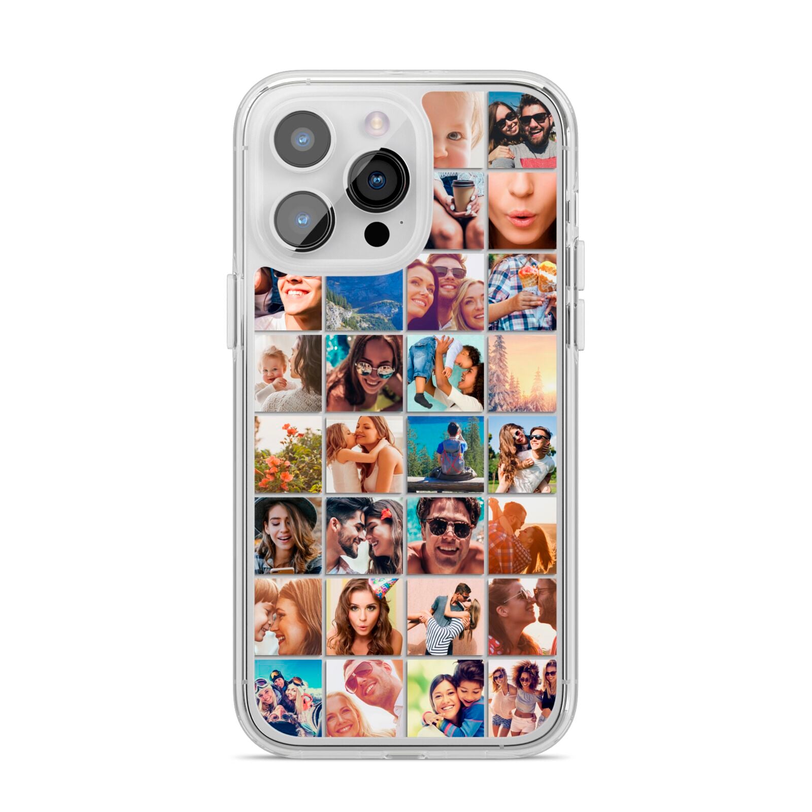 Ultimate Photo Montage Upload iPhone 14 Pro Max Clear Tough Case Silver