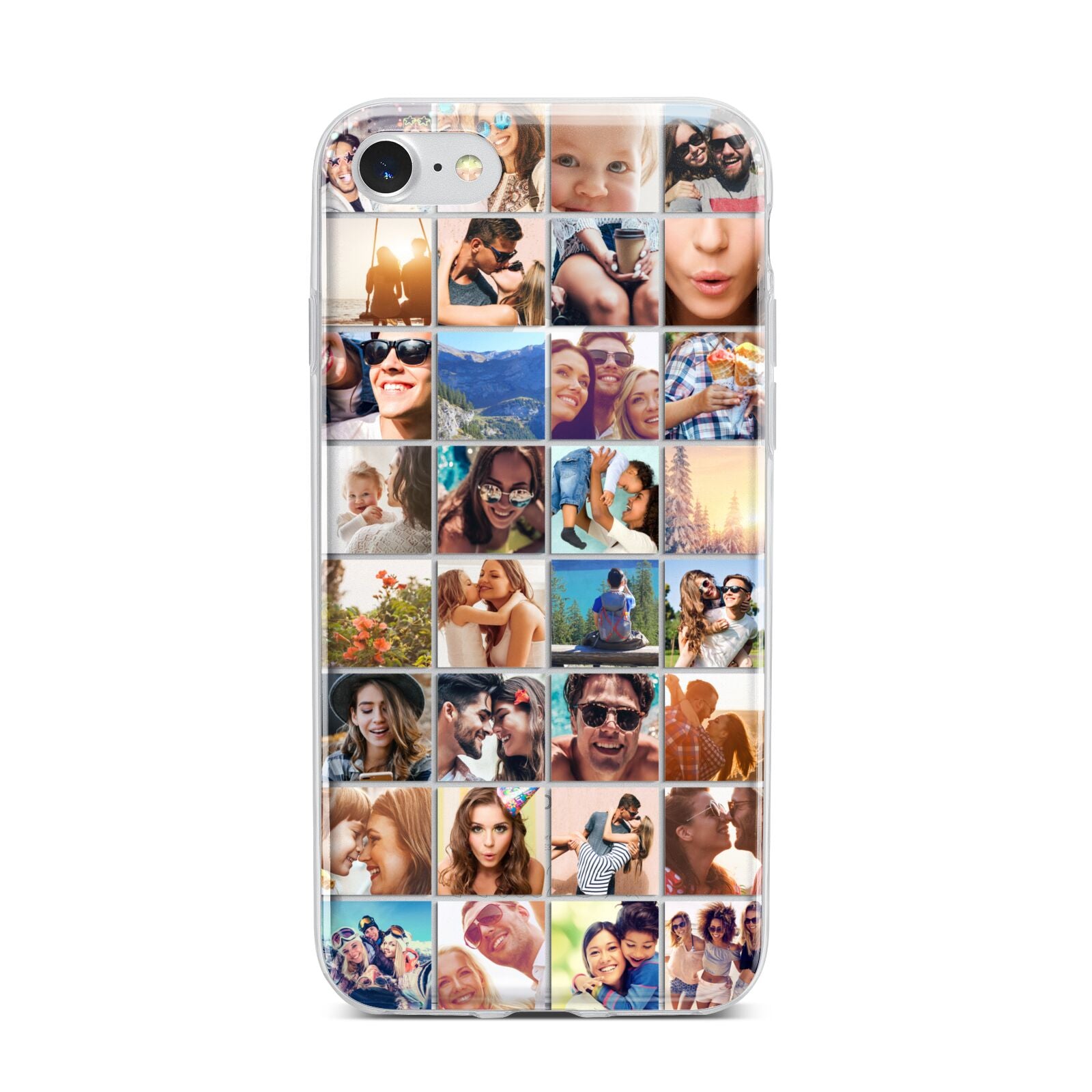 Ultimate Photo Montage Upload iPhone 7 Bumper Case on Silver iPhone