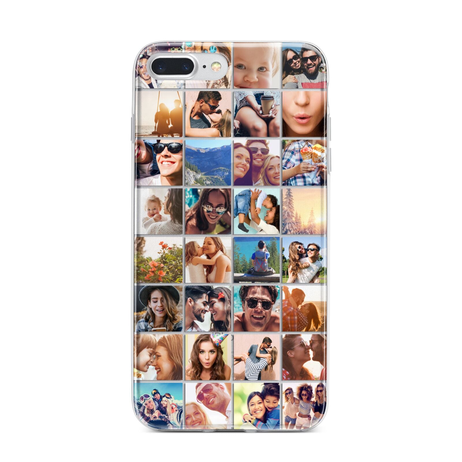 Ultimate Photo Montage Upload iPhone 7 Plus Bumper Case on Silver iPhone