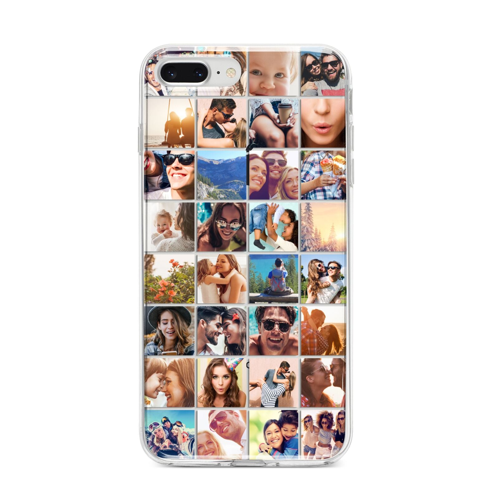 Ultimate Photo Montage Upload iPhone 8 Plus Bumper Case on Silver iPhone
