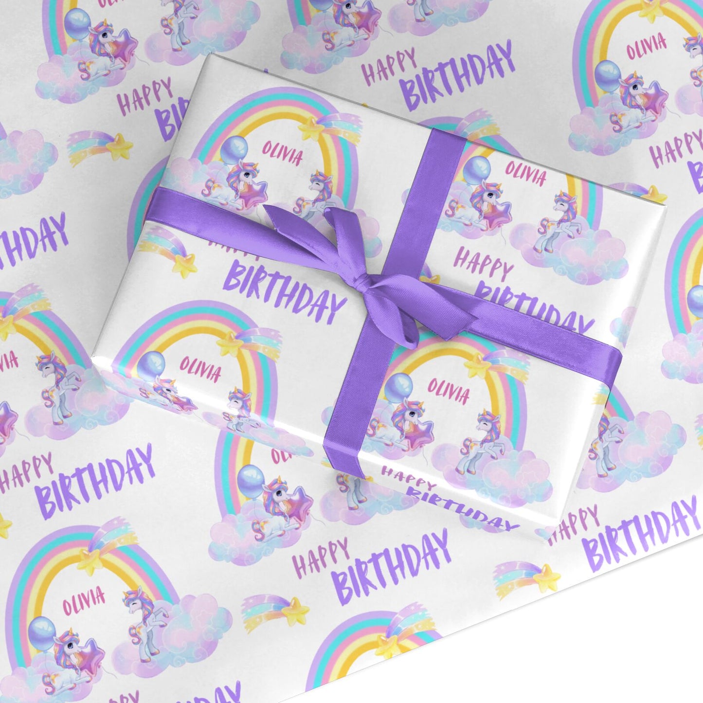 Unicorn Personalised Custom Wrapping Paper