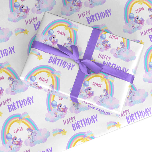 Unicorn Personalised Custom Wrapping Paper