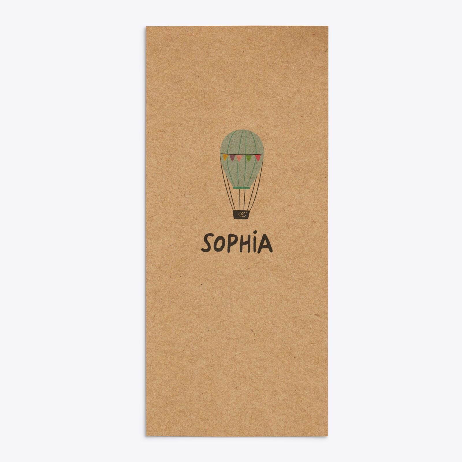 Unicorn Personalised Happy Birthday 4x9 Rectangle Invitation Kraft Back Image