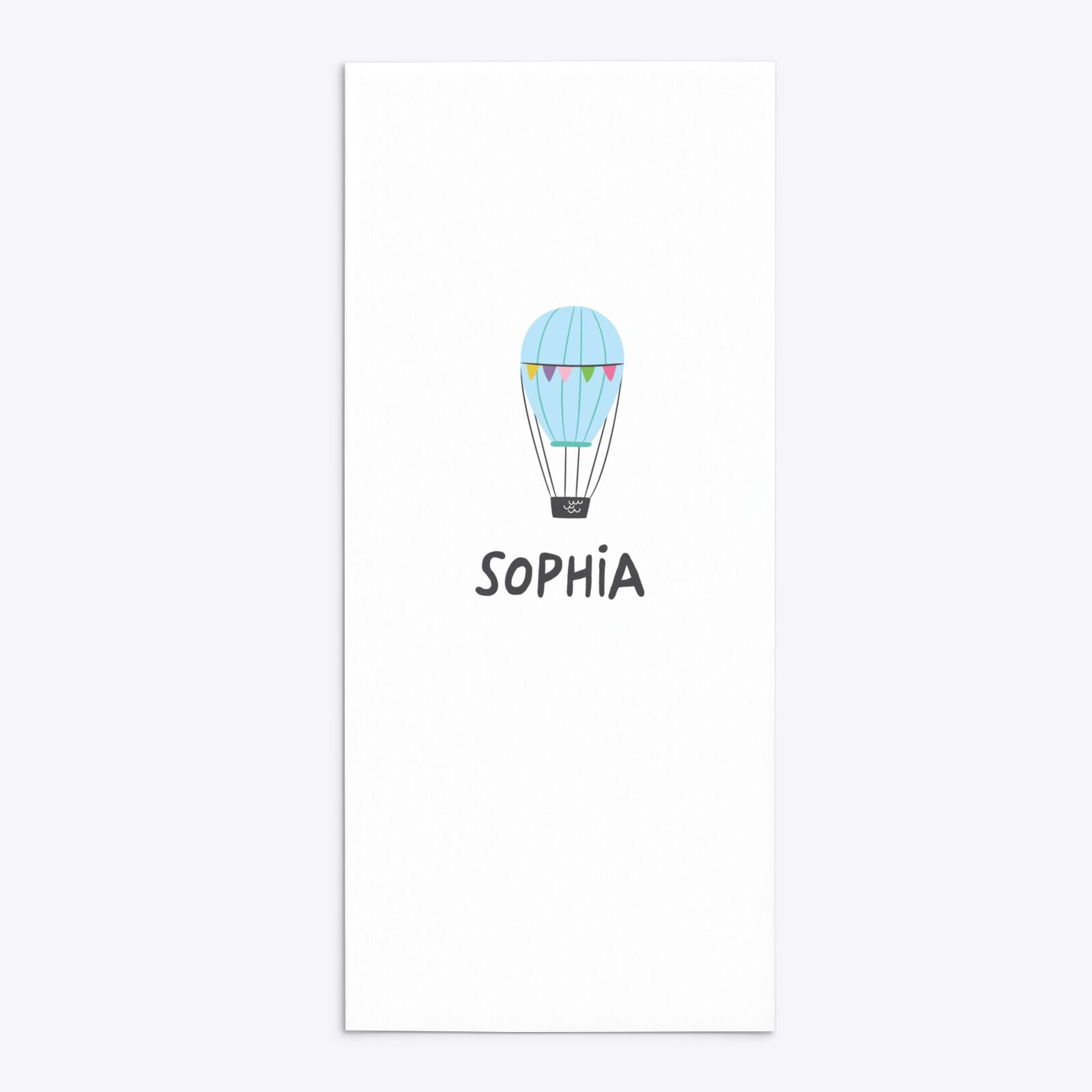 Unicorn Personalised Happy Birthday 4x9 Rectangle Invitation Matte Paper Back Image