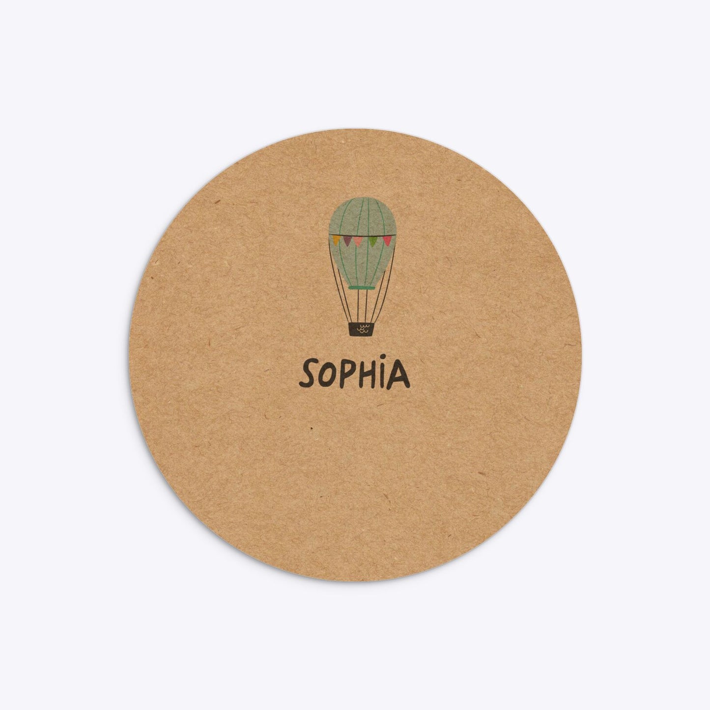 Unicorn Personalised Happy Birthday Circle 5 25x5 25 Invitation Kraft Back Image