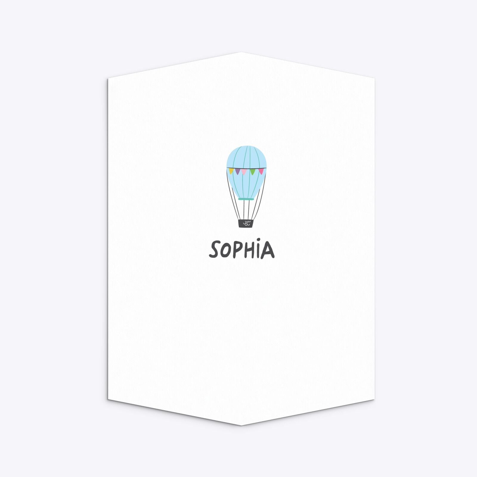 Unicorn Personalised Happy Birthday Geo Invitation Matte Paper Back Image