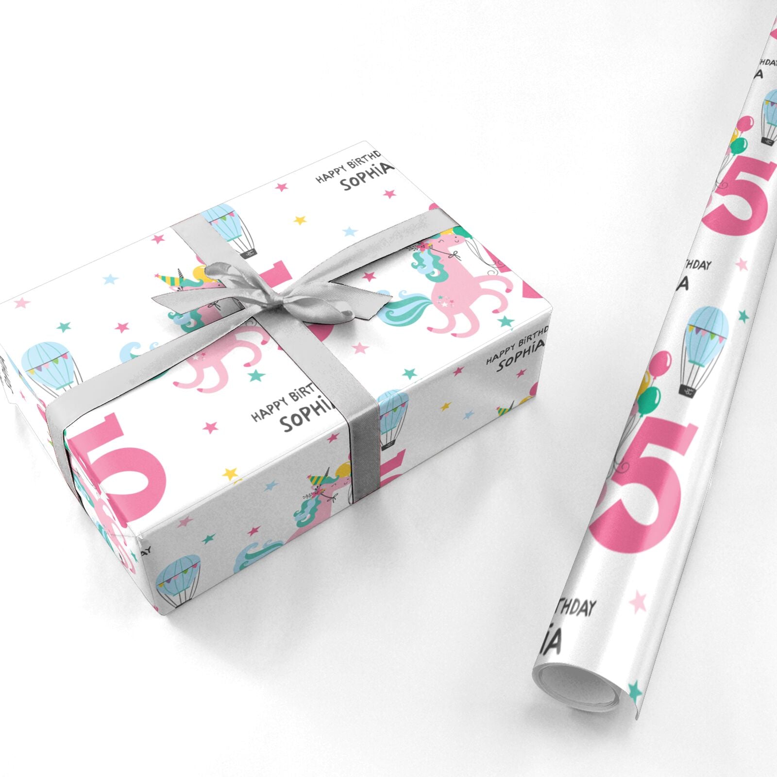 Unicorn Personalised Happy Birthday Personalised Wrapping Paper
