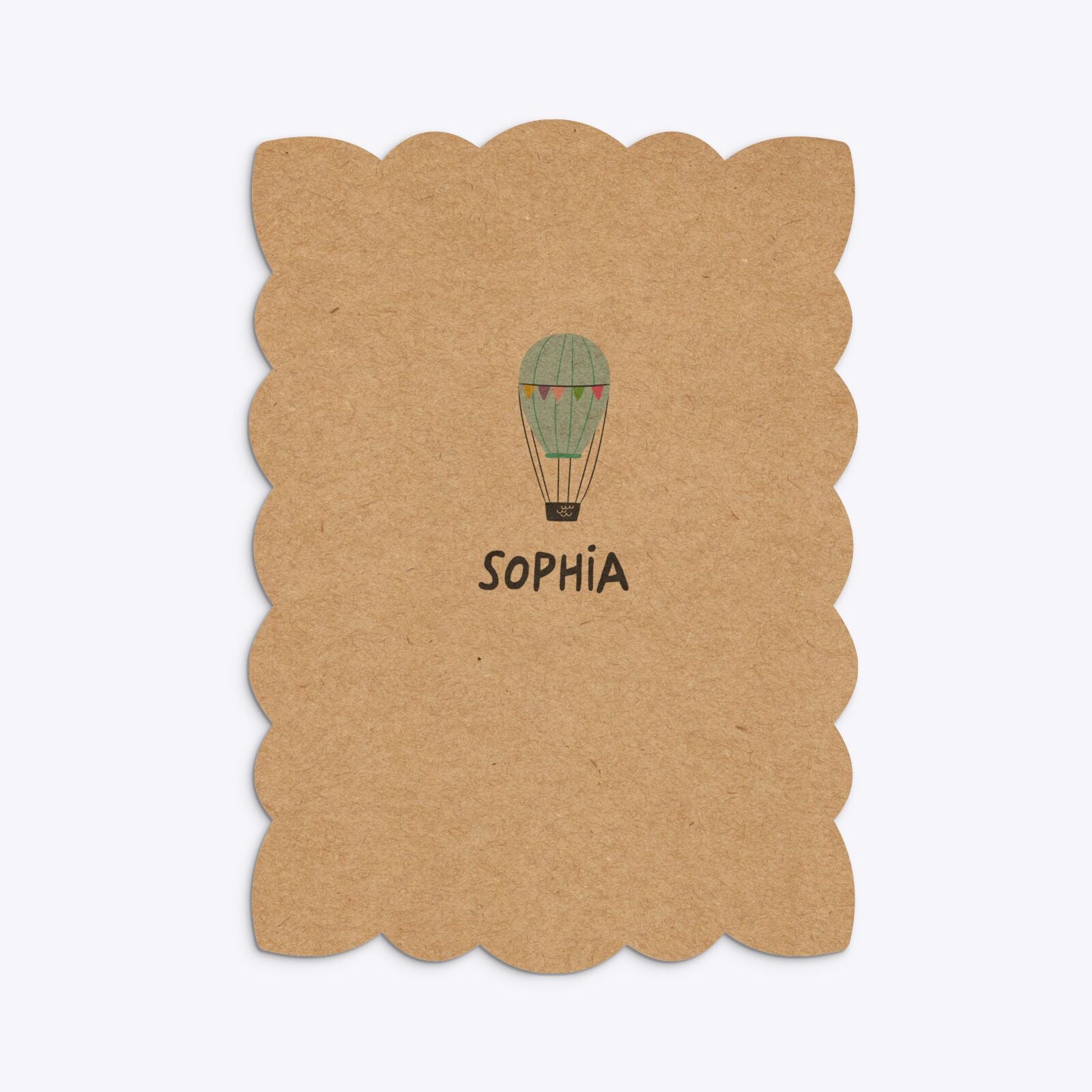 Unicorn Personalised Happy Birthday Petal Invitation Kraft Back Image