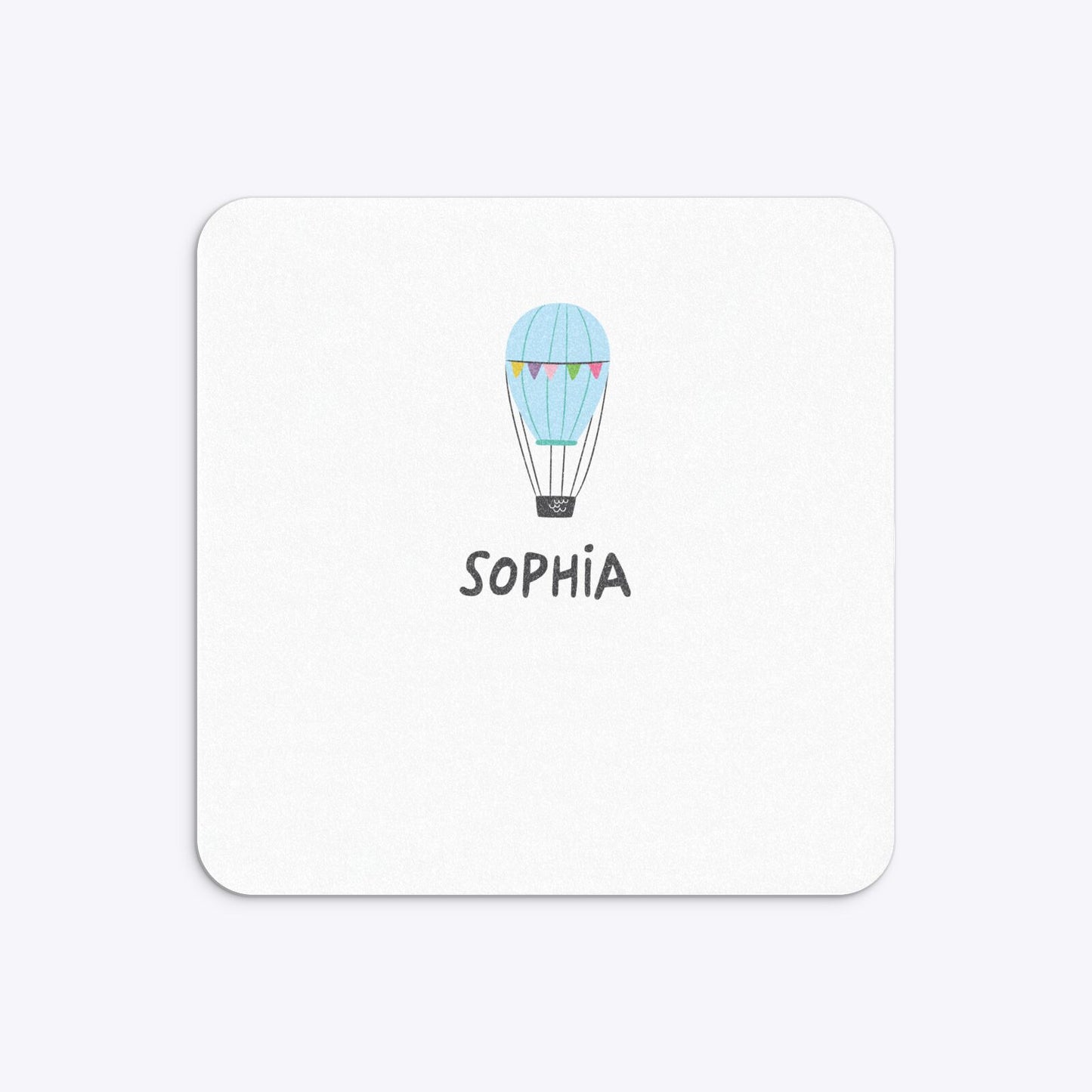 Unicorn Personalised Happy Birthday Rounded 5 25x5 25 Invitation Glitter Back Image