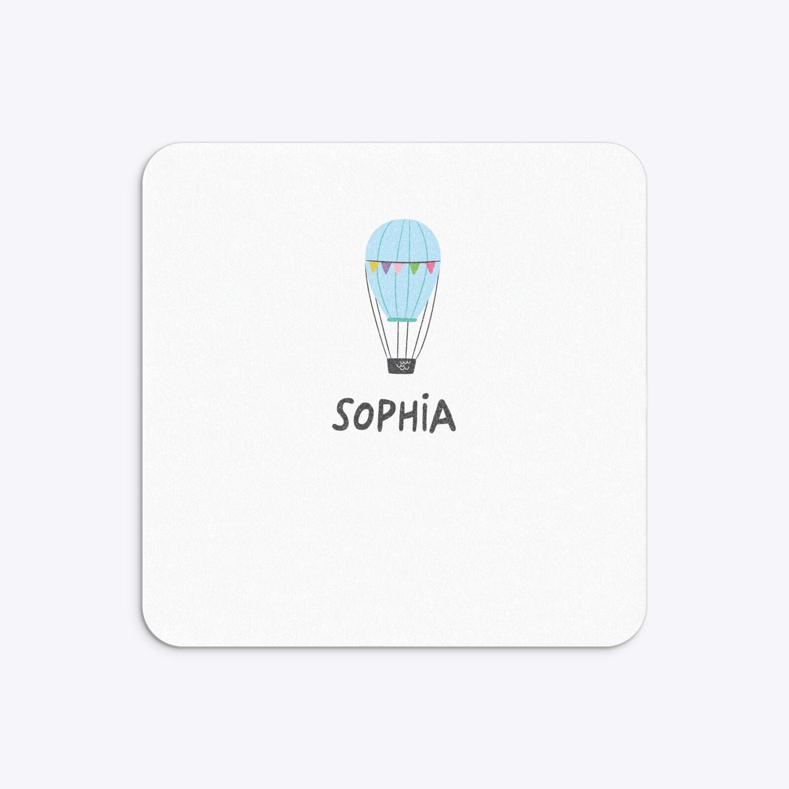 Unicorn Personalised Happy Birthday Rounded 5 25x5 25 Invitation Glitter Back Image