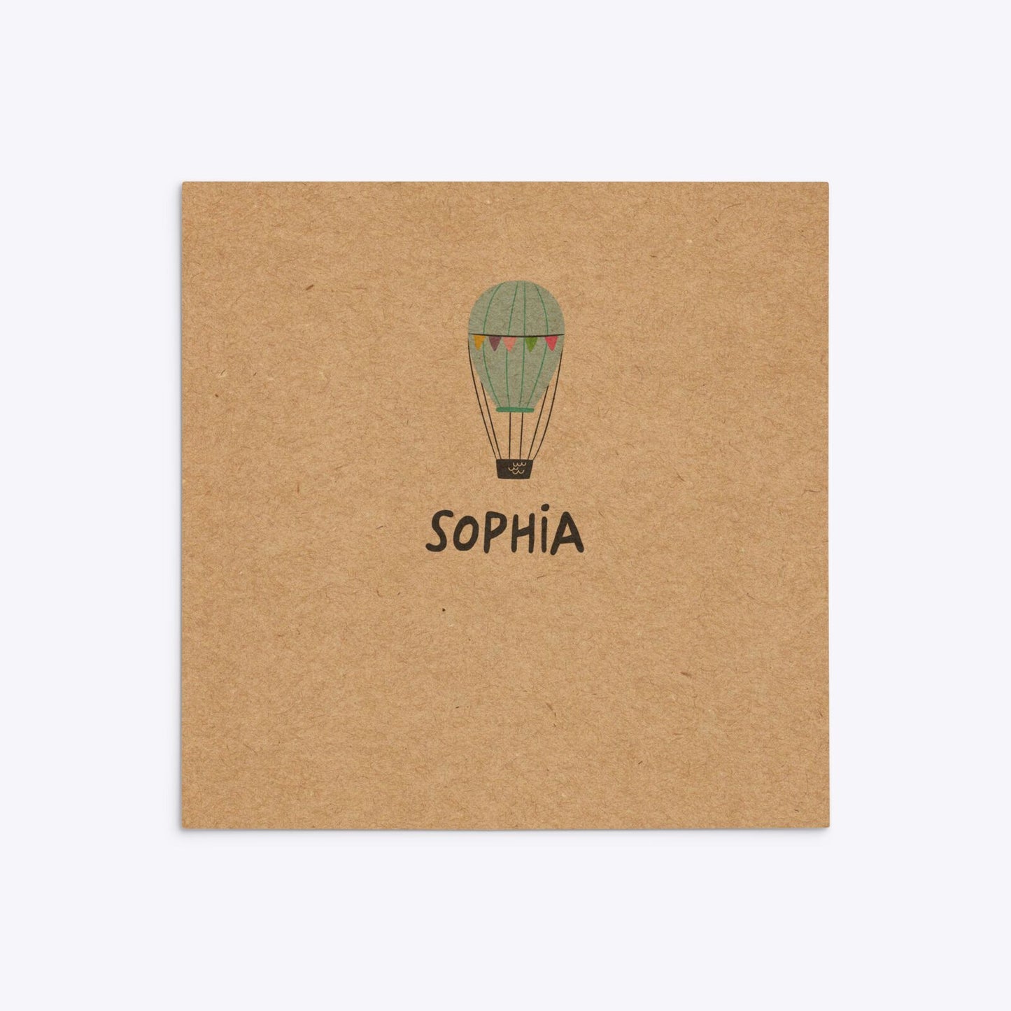 Unicorn Personalised Happy Birthday Square 5 25x5 25 Invitation Kraft Back Image