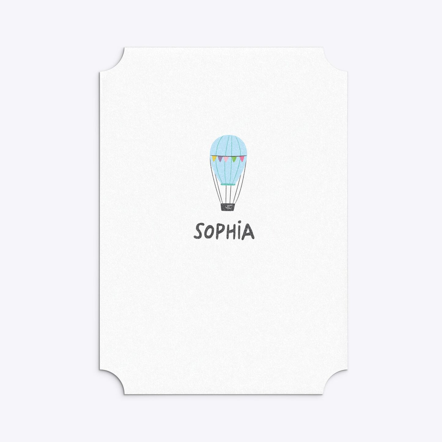 Unicorn Personalised Happy Birthday Ticket Invitation Glitter Back Image