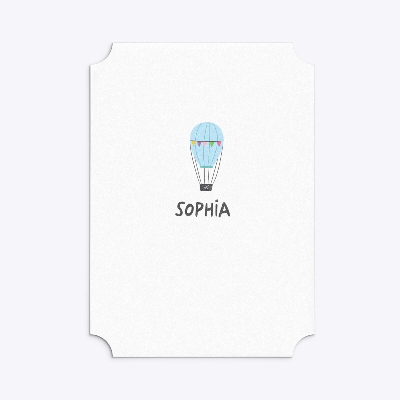 Unicorn Personalised Happy Birthday Ticket Invitation Glitter Back Image