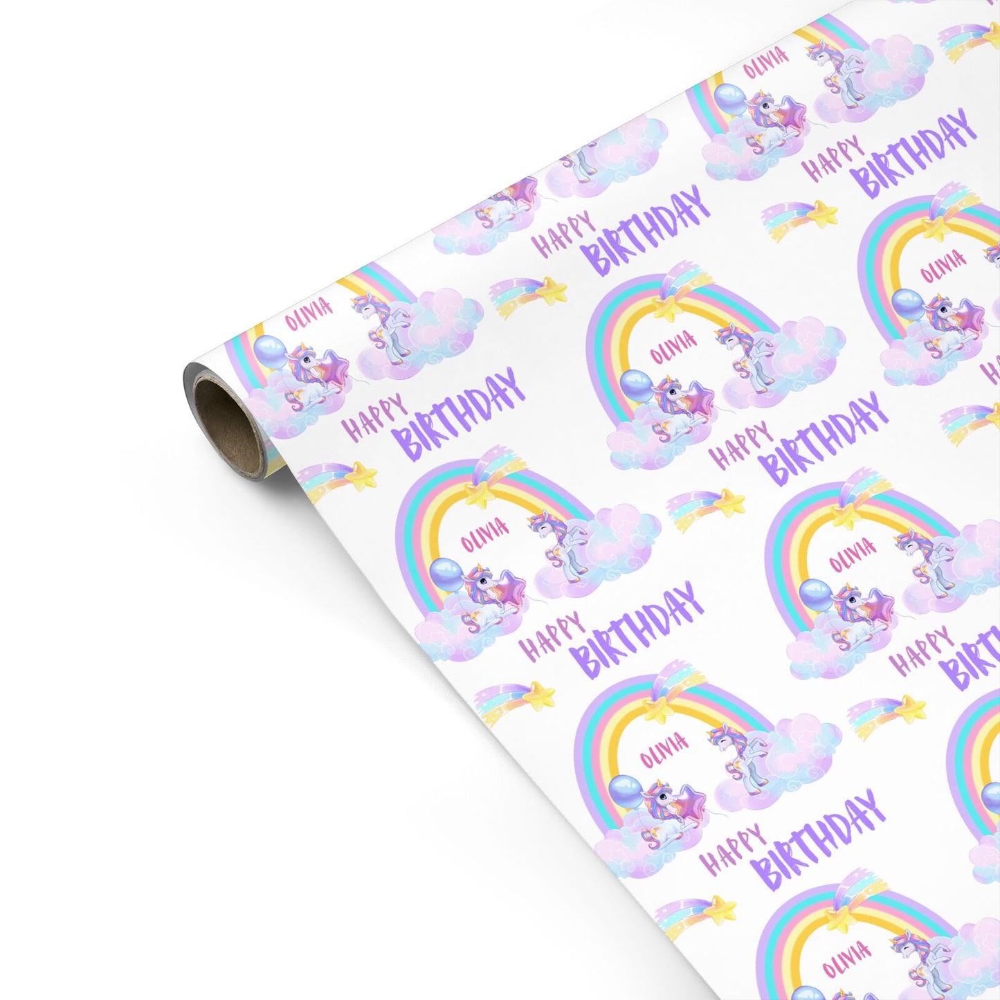 Unicorn Personalised Personalised Gift Wrap