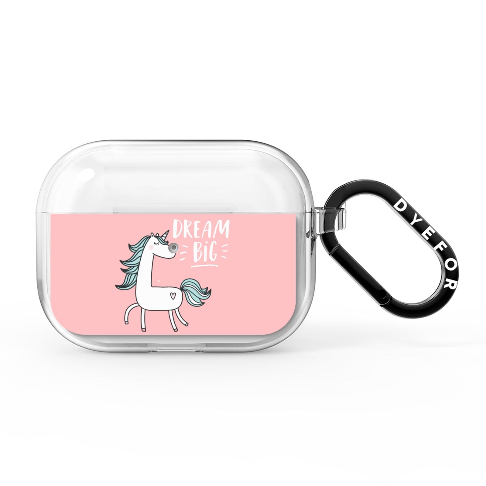 Unicorn Print Dream Big AirPods Pro Clear Case
