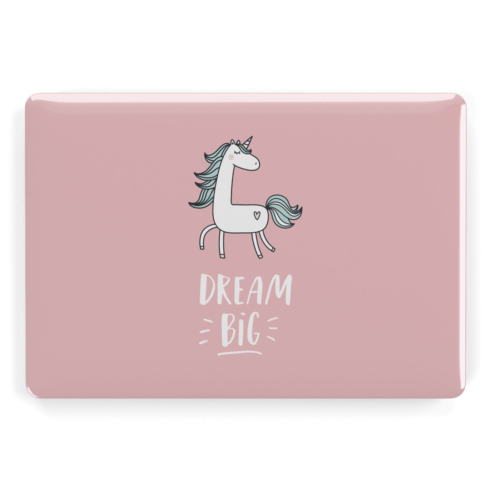 Unicorn Print Dream Big Apple MacBook Case