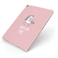 Unicorn Print Dream Big Apple iPad Case on Rose Gold iPad Side View