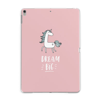 Unicorn Print Dream Big Apple iPad Silver Case