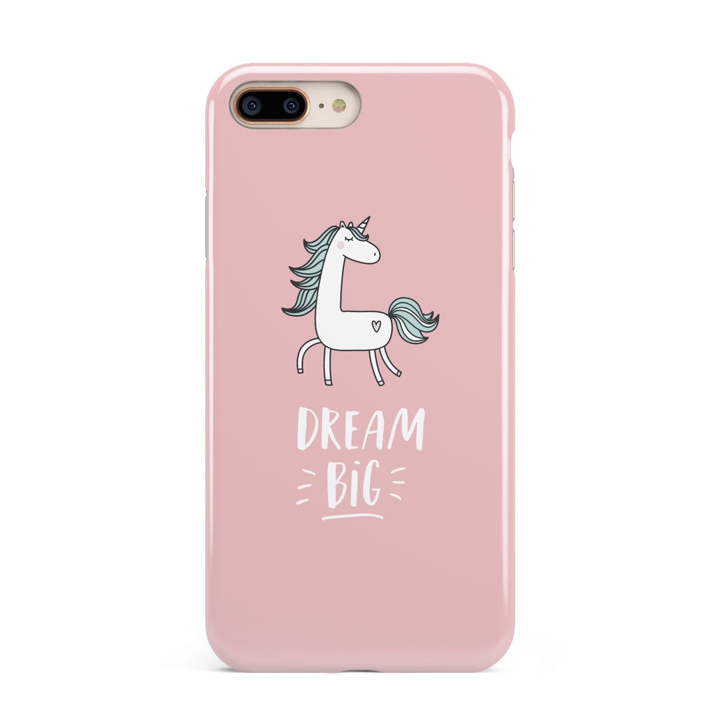 Unicorn Print Dream Big Apple iPhone 7 8 Plus 3D Tough Case