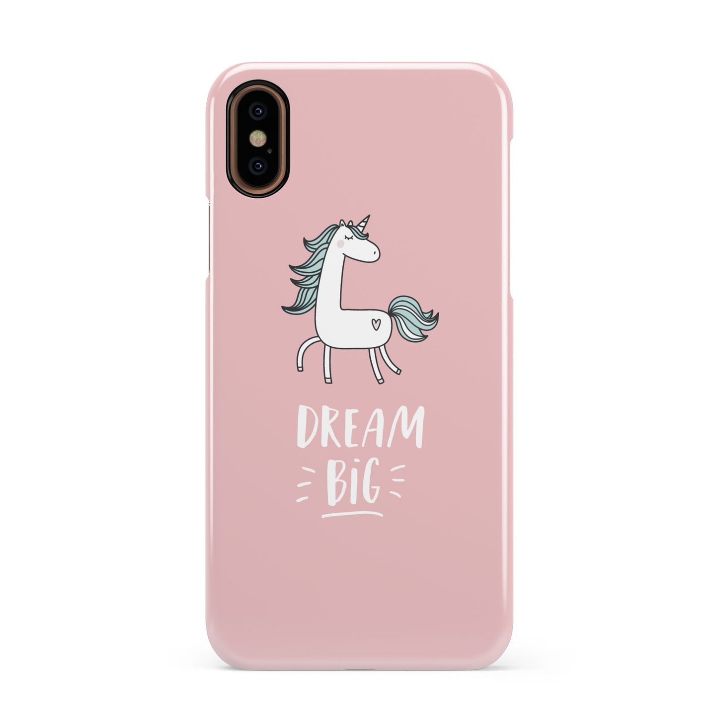 Unicorn Print Dream Big Apple iPhone XS 3D Snap Case