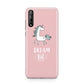 Unicorn Print Dream Big Huawei Enjoy 10s Phone Case