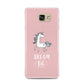 Unicorn Print Dream Big Samsung Galaxy A7 2016 Case on gold phone