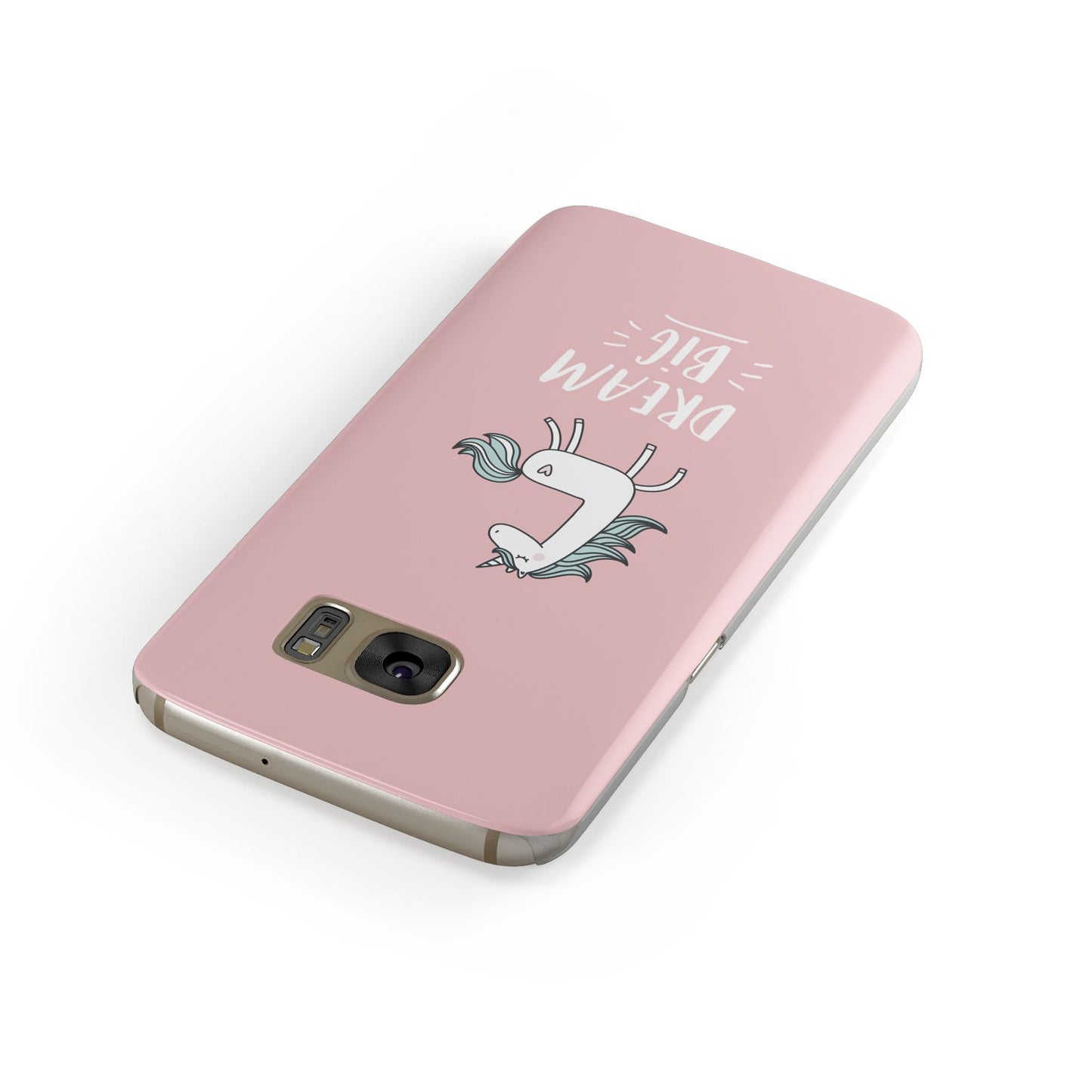 Unicorn Print Dream Big Samsung Galaxy Case Front Close Up