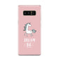 Unicorn Print Dream Big Samsung Galaxy Note 8 Case