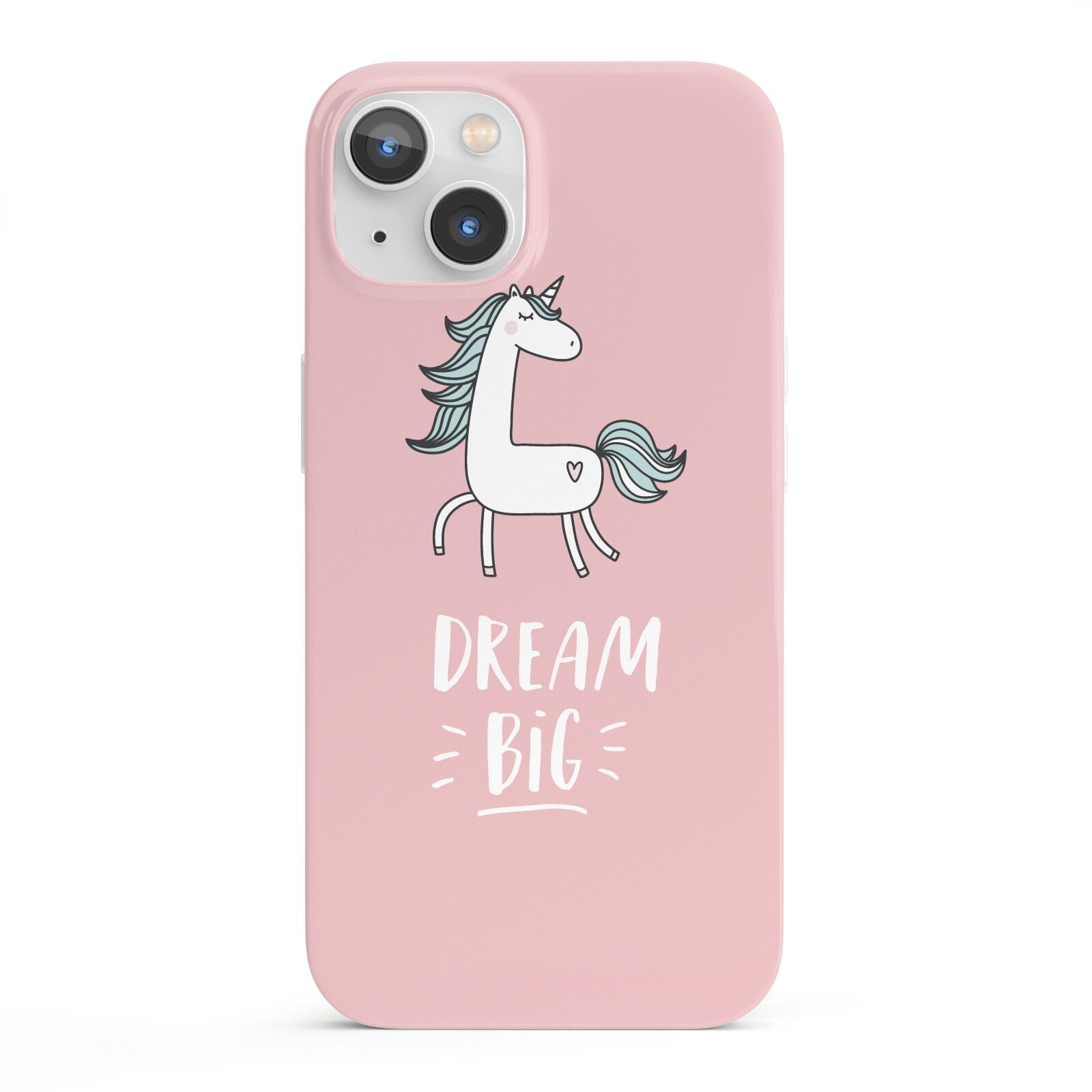 Unicorn Print Dream Big iPhone 13 Full Wrap 3D Snap Case