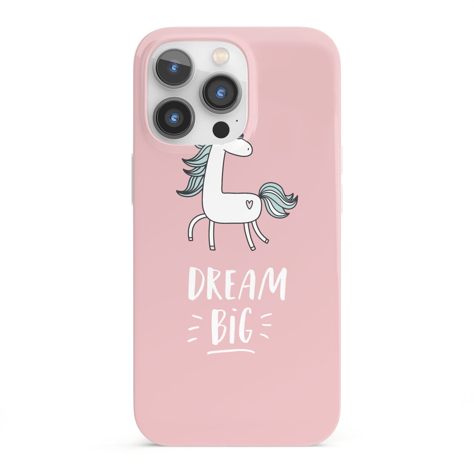 Unicorn Print Dream Big iPhone 13 Pro Full Wrap 3D Snap Case
