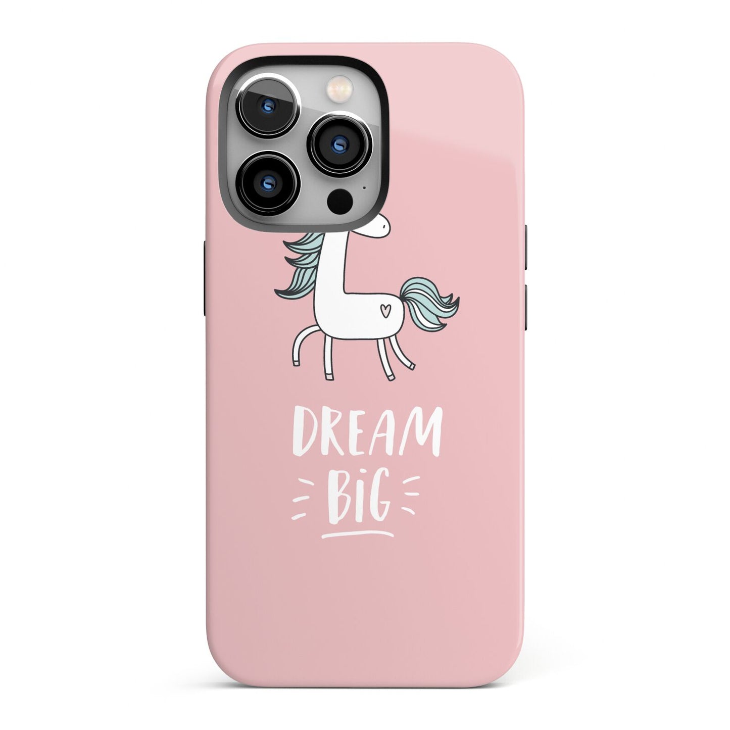 Unicorn Print Dream Big iPhone 13 Pro Full Wrap 3D Tough Case