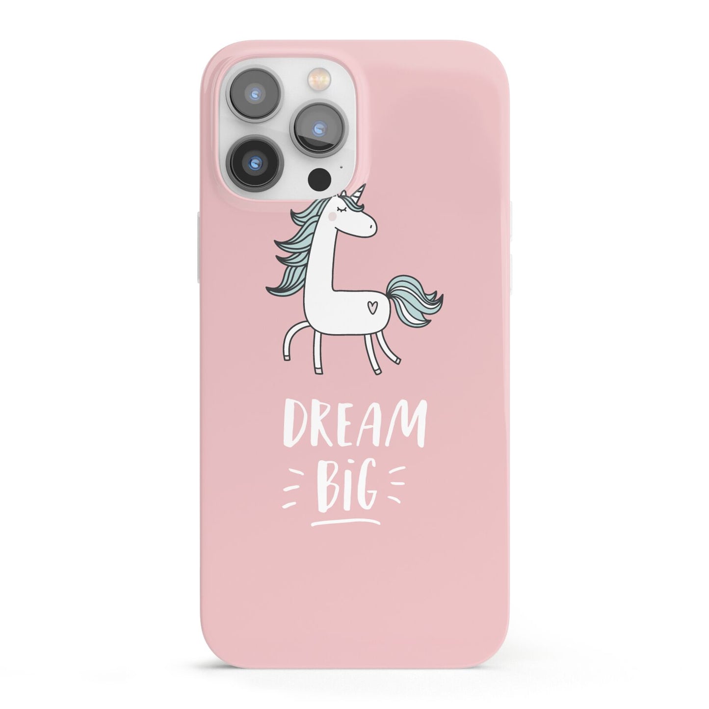 Unicorn Print Dream Big iPhone 13 Pro Max Full Wrap 3D Snap Case