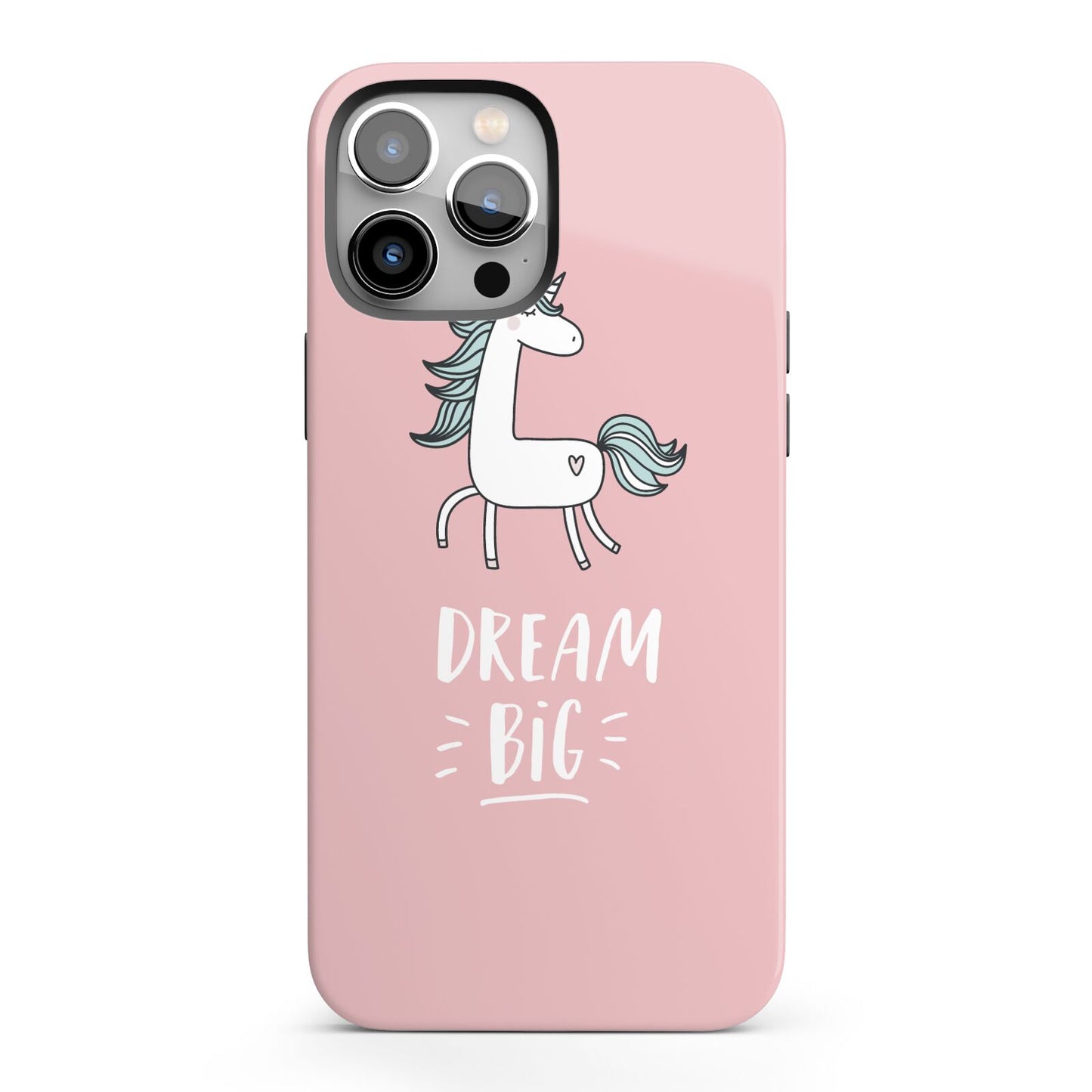 Unicorn Print Dream Big iPhone 13 Pro Max Full Wrap 3D Tough Case