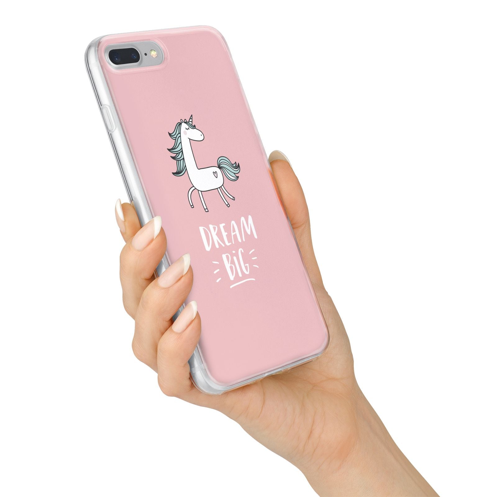 Unicorn Print Dream Big iPhone 7 Plus Bumper Case on Silver iPhone Alternative Image