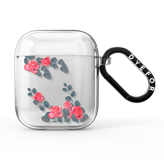 Valentine Floral AirPods Clear Case