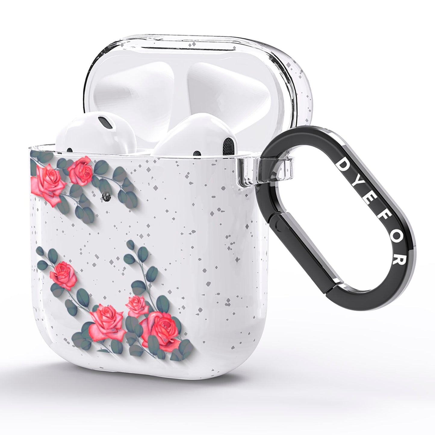 Valentine Floral AirPods Glitter Case Side Image