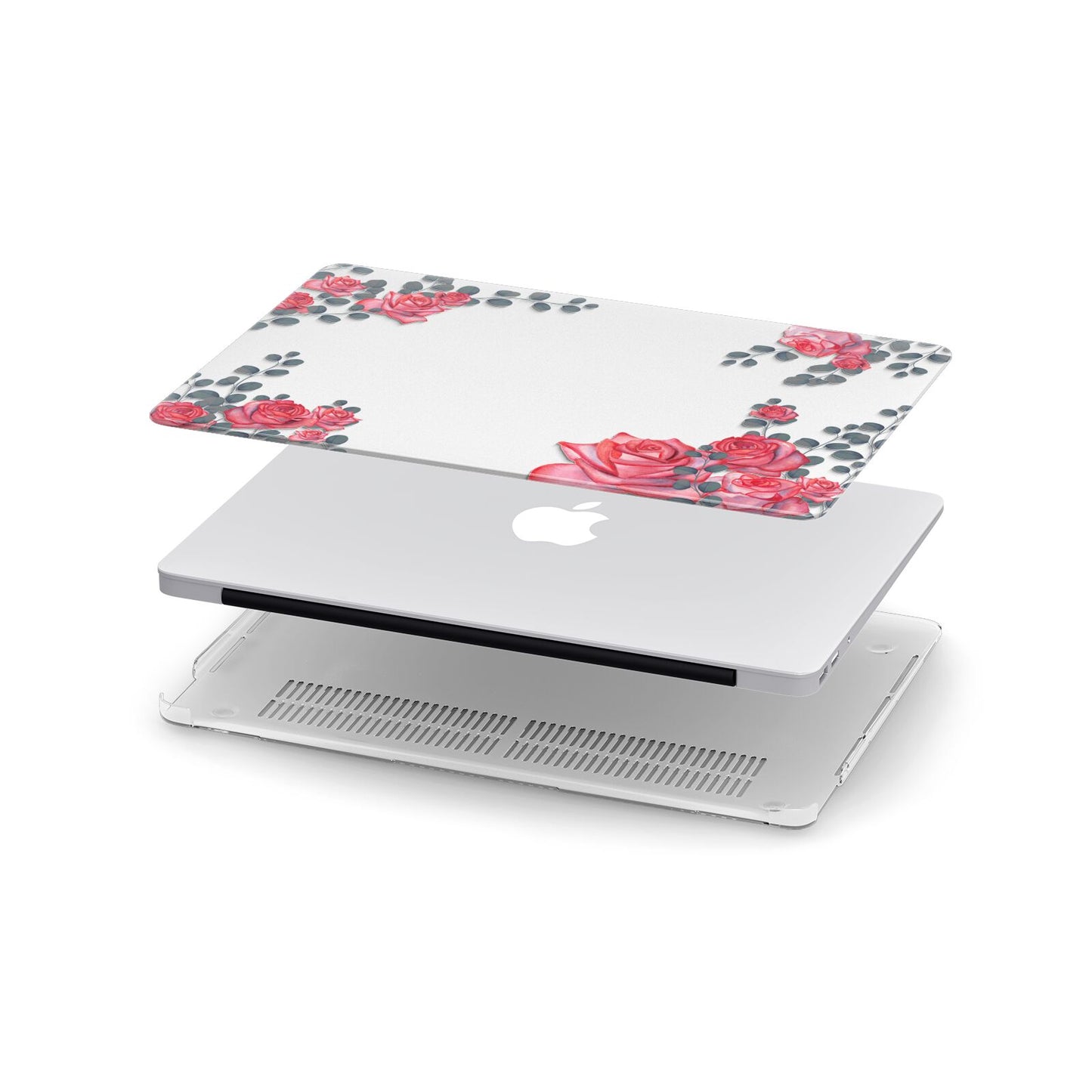 Valentine Floral Apple MacBook Case in Detail