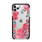 Valentine Floral Apple iPhone 11 Pro Max in Silver with Black Impact Case