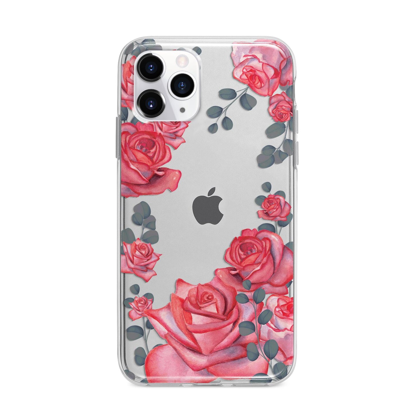 Valentine Floral Apple iPhone 11 Pro Max in Silver with Bumper Case