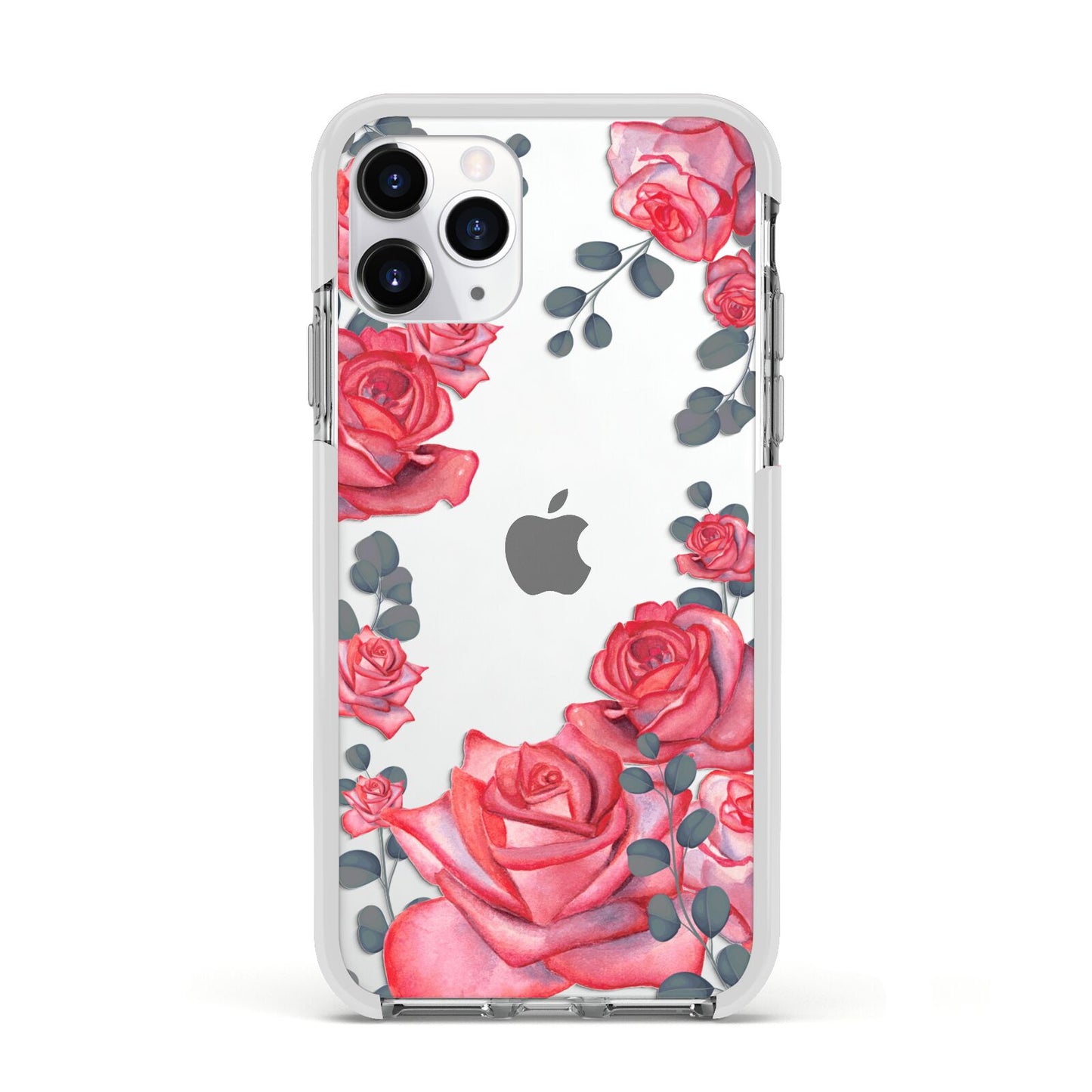 Valentine Floral Apple iPhone 11 Pro in Silver with White Impact Case