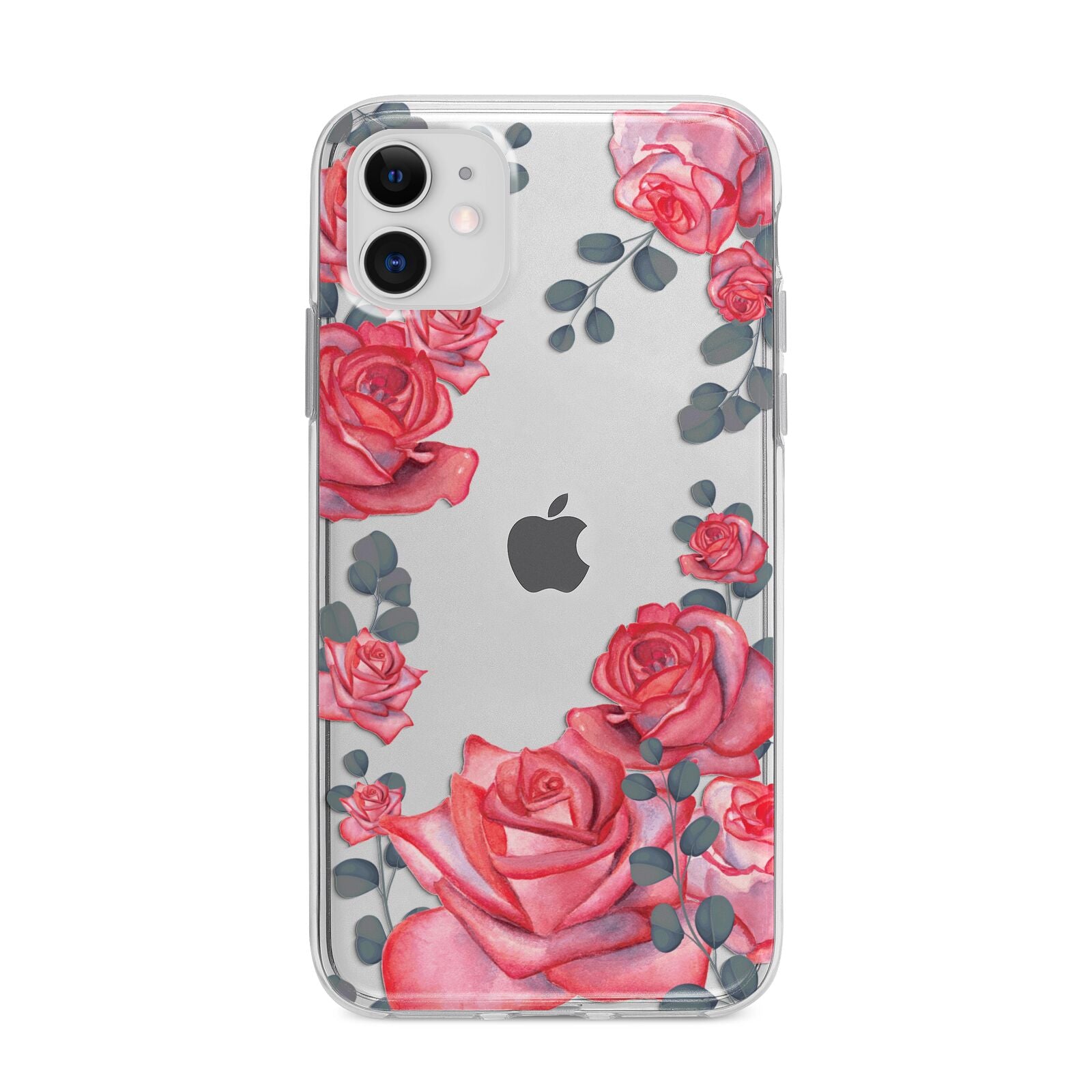 Valentine Floral Apple iPhone 11 in White with Bumper Case