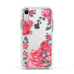 Valentine Floral Apple iPhone XR Impact Case White Edge on Silver Phone