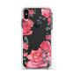 Valentine Floral Apple iPhone Xs Max Impact Case White Edge on Black Phone